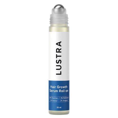 Lustra Advanced Hair Growth Roll-On Serum | 3% Rosemary | 2% Aminexil | 3% Redensy l 2% Anagain | Precision Scalp Applicator | Paraben & Sulphate Free | Non oily and mess free
